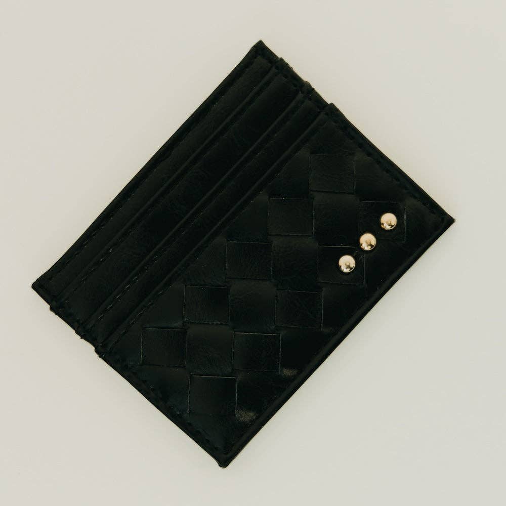 Woven Small Card Holder Wallet