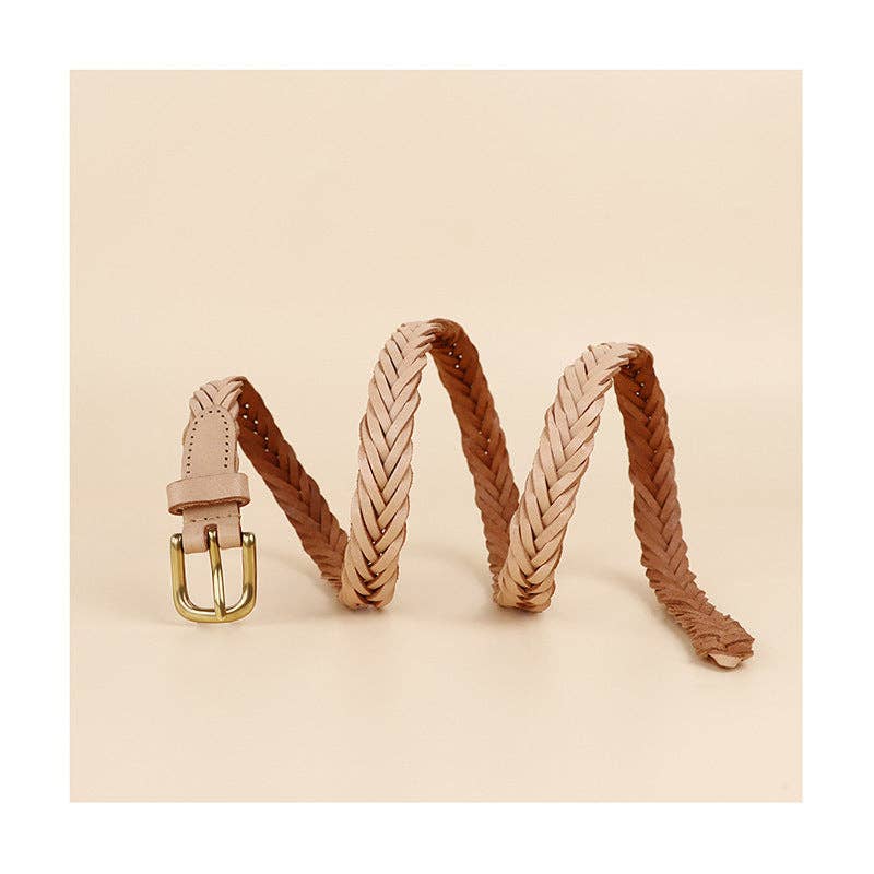 Woven Adjustable Leather Belt
