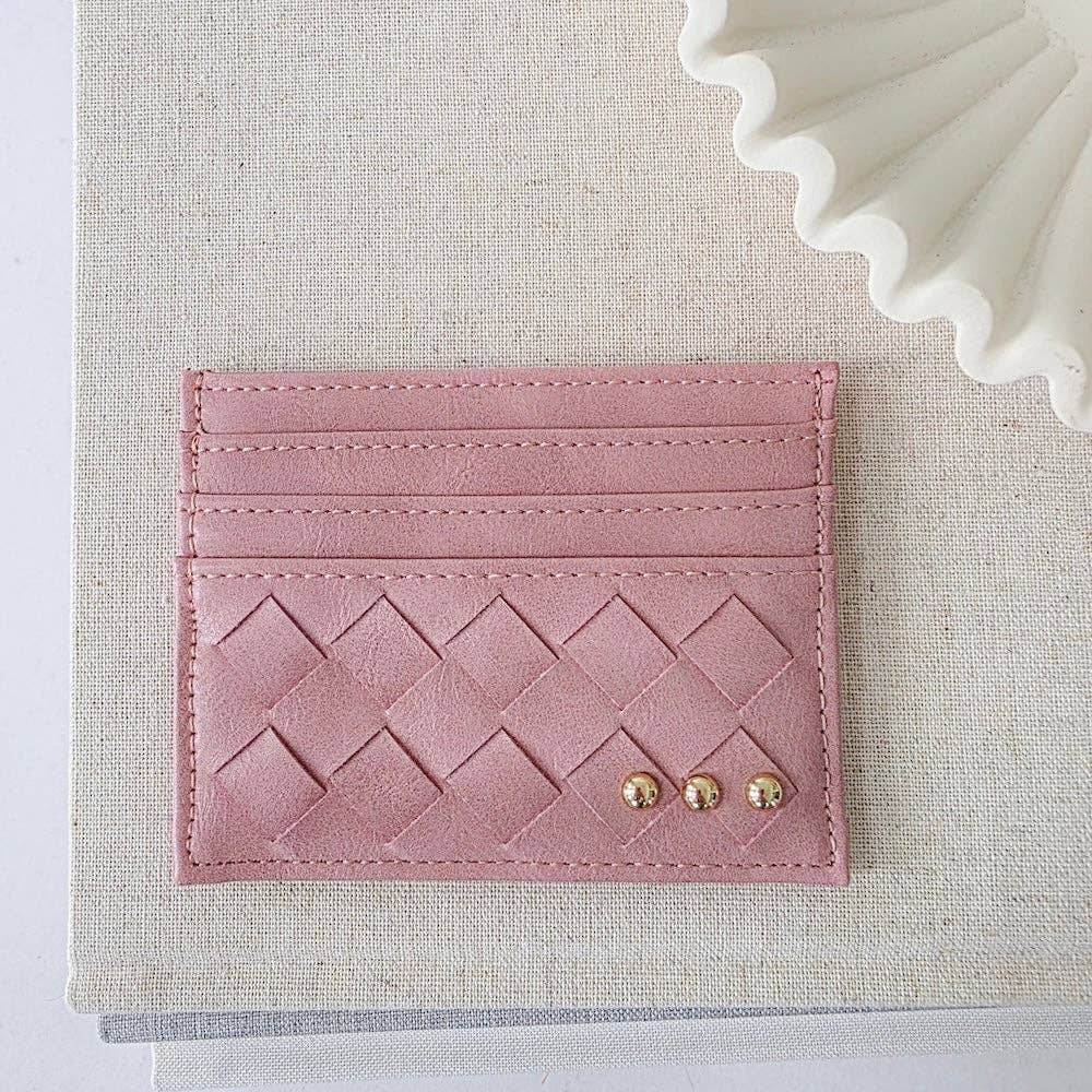 Woven Small Card Holder Wallet