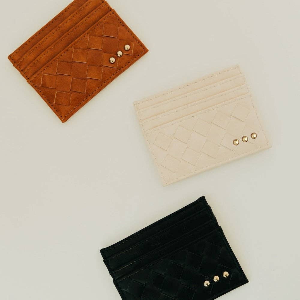 Woven Small Card Holder Wallet