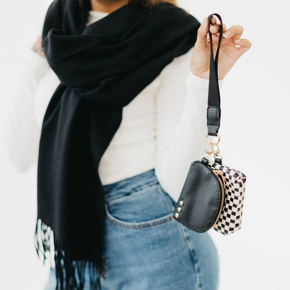 Woven Dual Pouch Wristlet