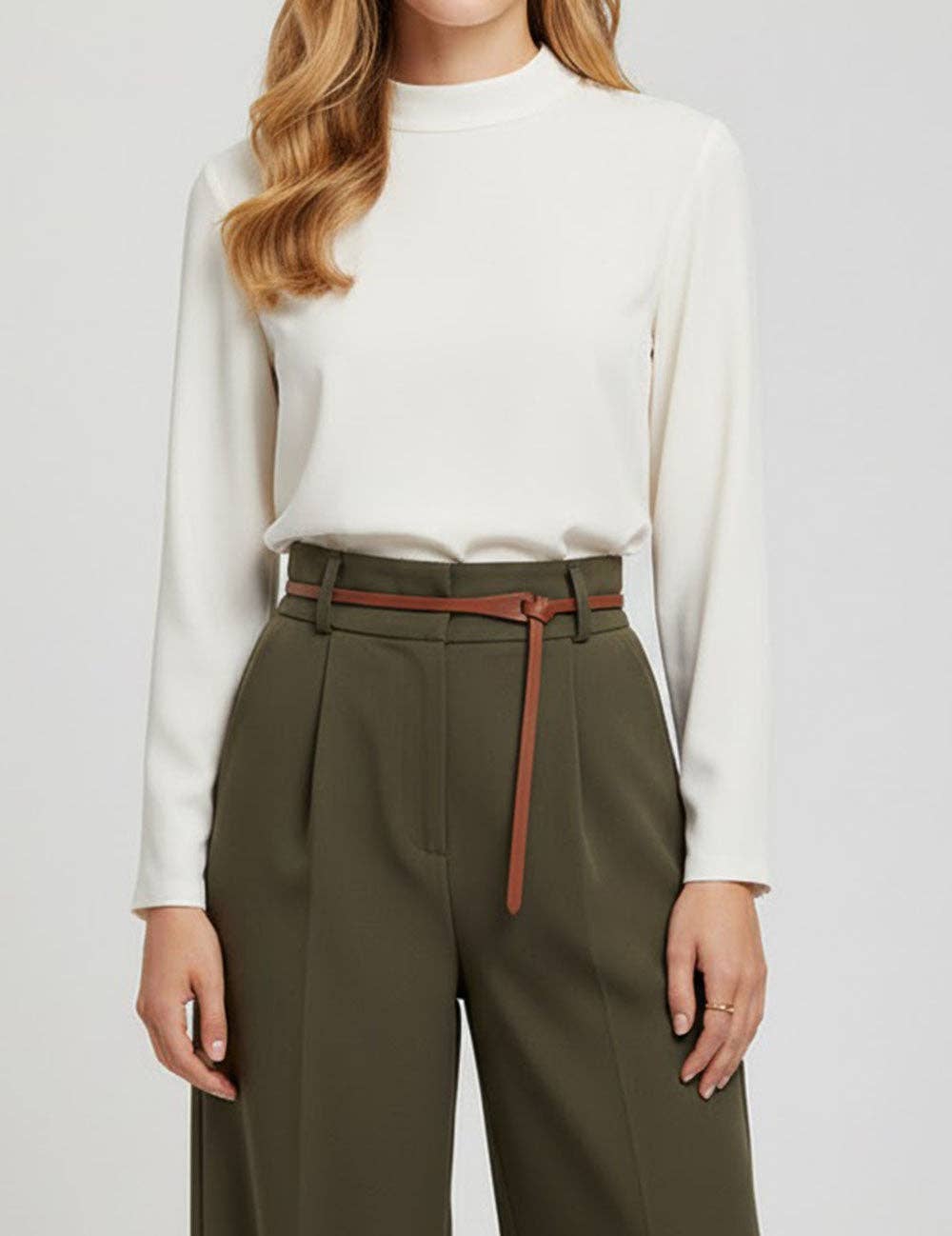 Skinny Vegan Leather Belt