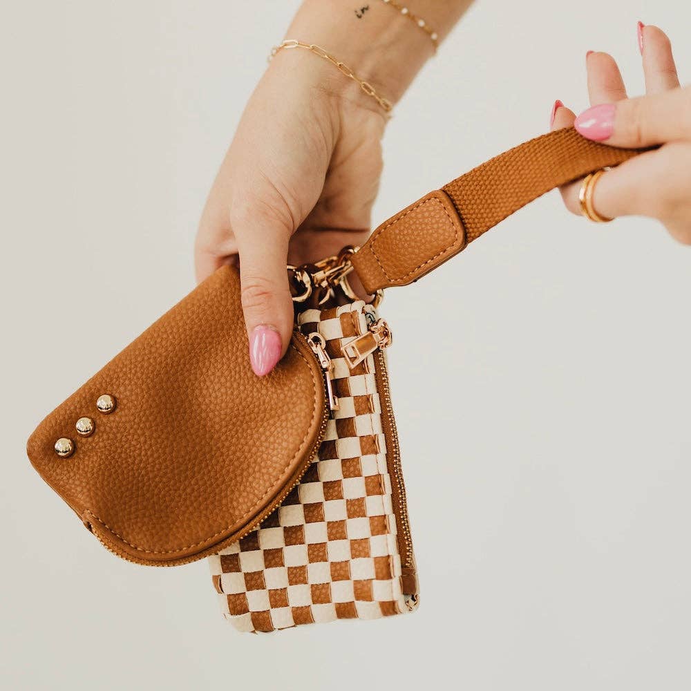 Woven Dual Pouch Wristlet