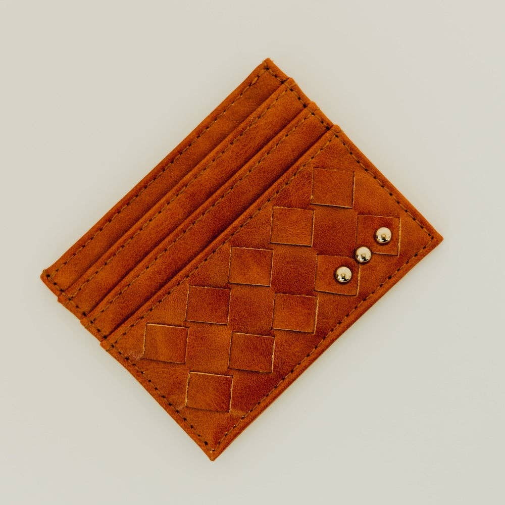 Woven Small Card Holder Wallet