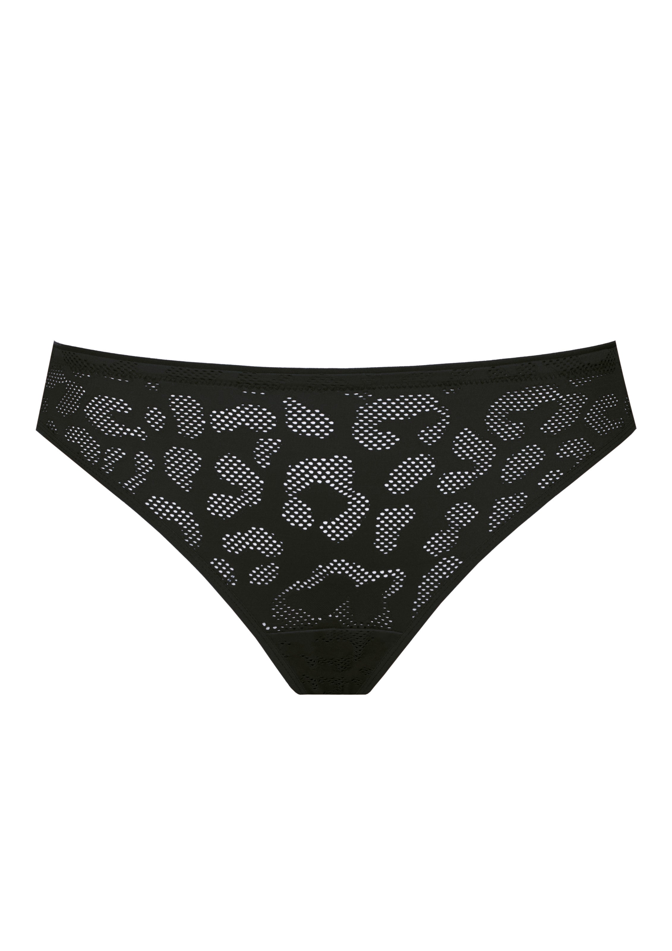 Alex black seamless thong front