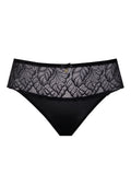 Amelia black lace thong C400