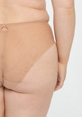 Perla cappuccino lace briefs detail