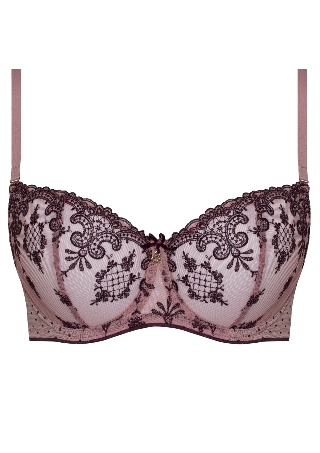 Carmen heather lace bra A142 detail