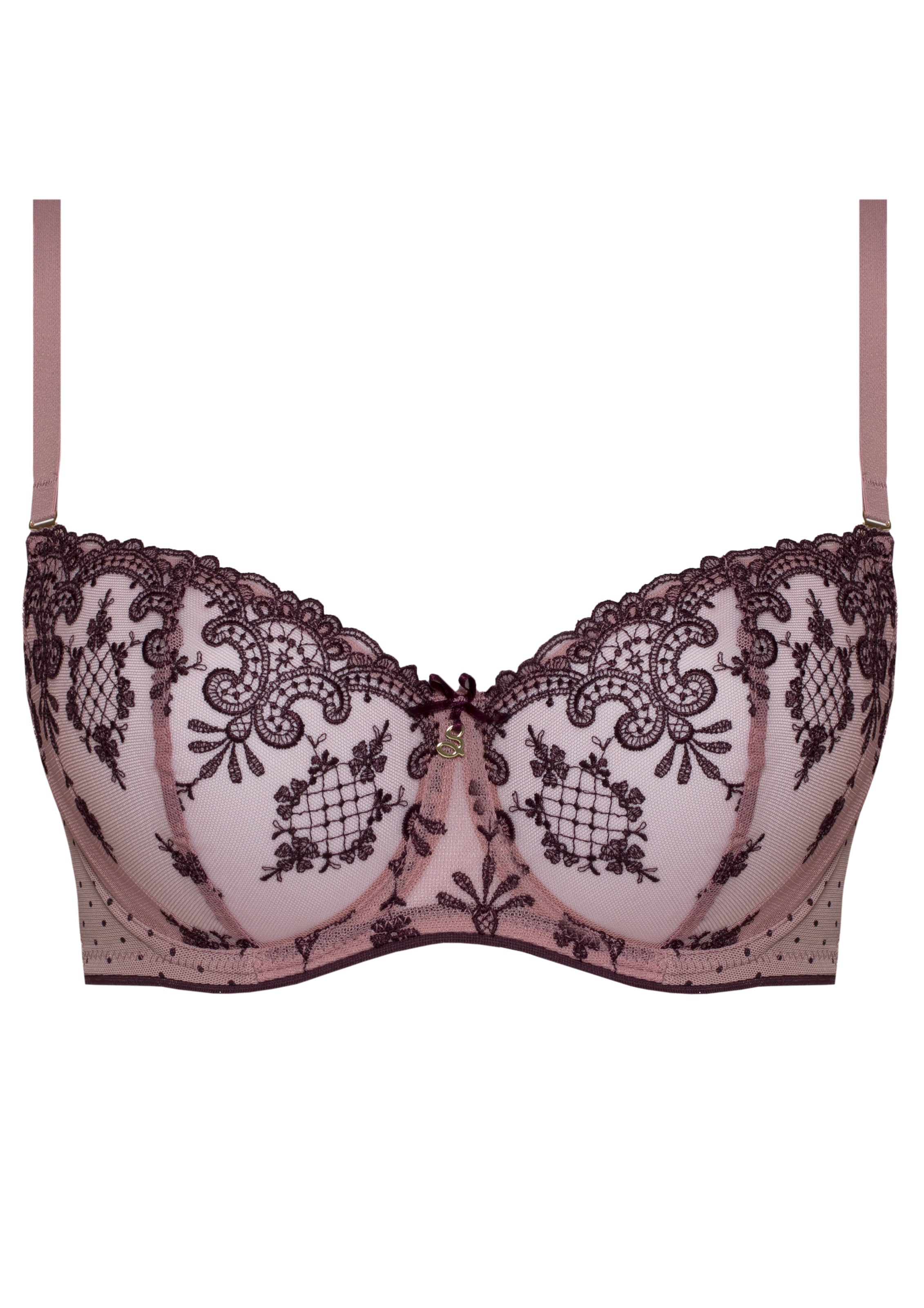 Carmen heather lace bra A142 detail