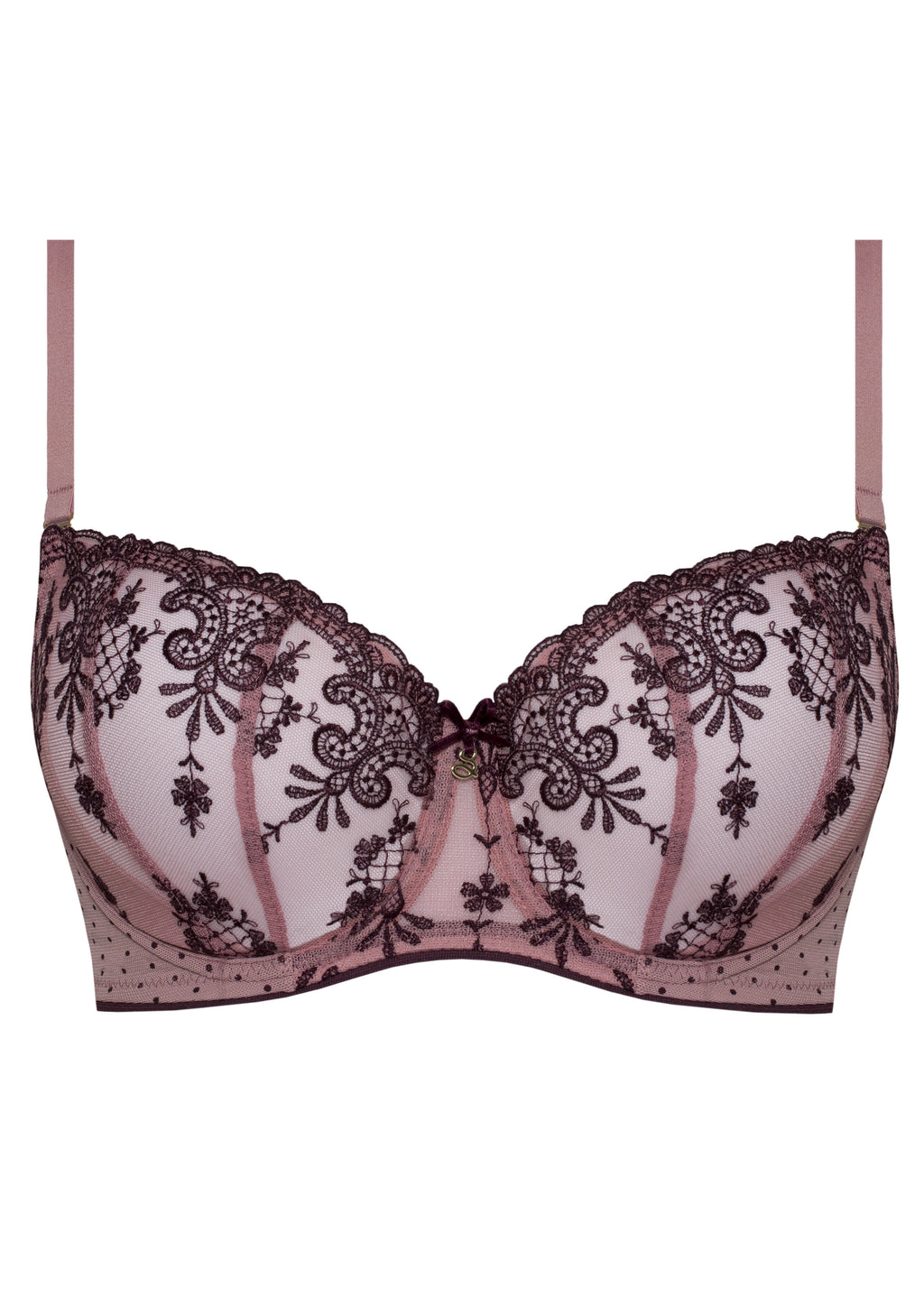 Carmen heather lace bra product shot