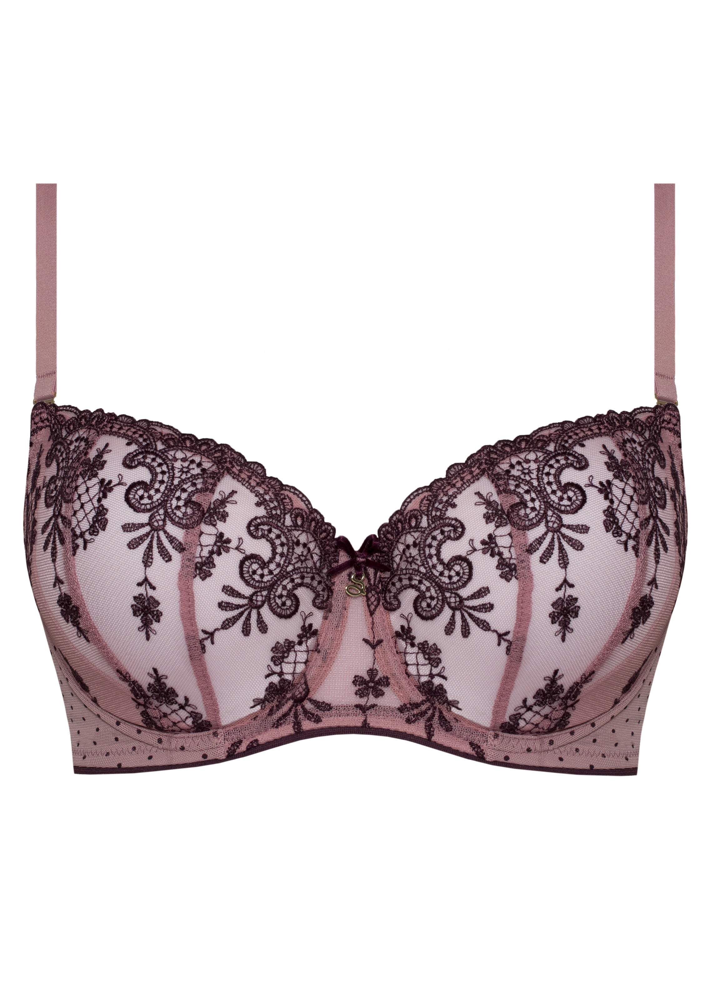 Carmen heather lace bra product shot