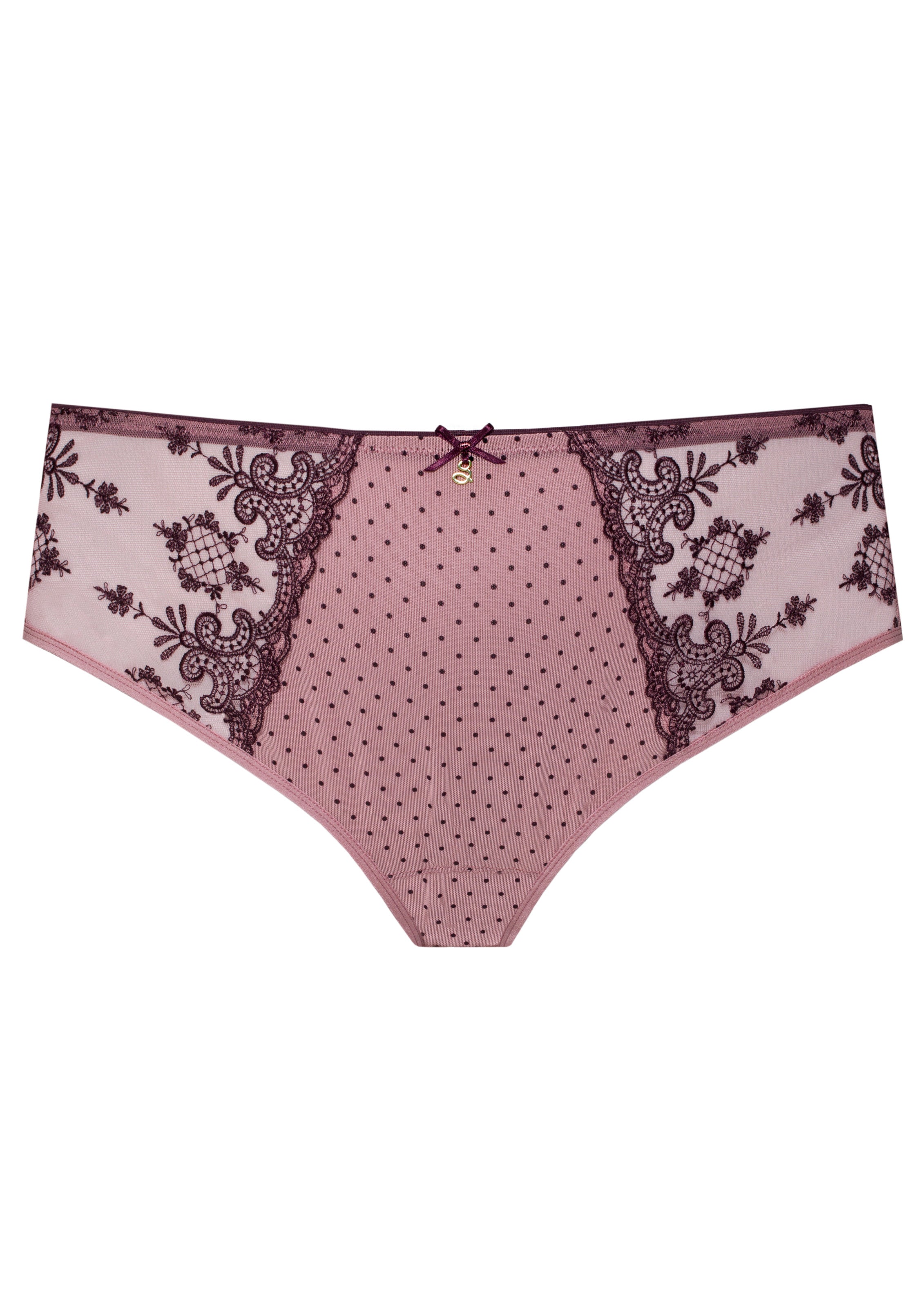 Carmen heather lace briefs front
