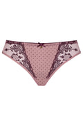 Carmen heather lace thong front