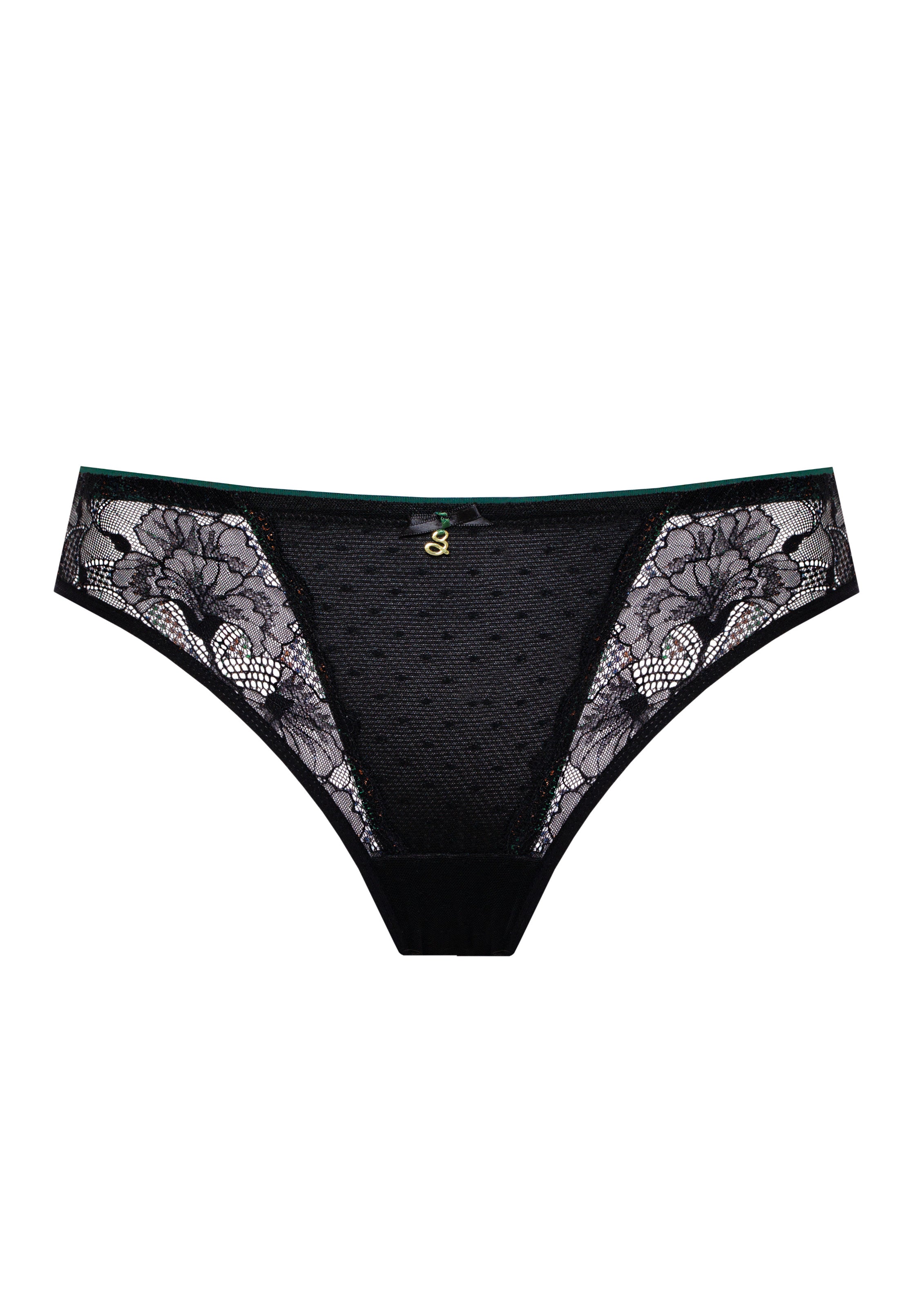Vanda tourmaline lace thong front