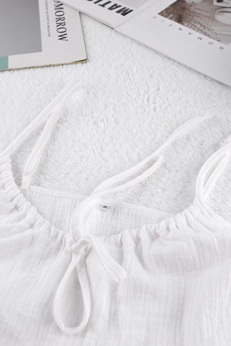 Cotton Pajama Set White