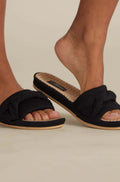 Hemp Black Slide Slippers