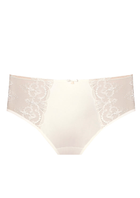 Perla cream lace briefs front
