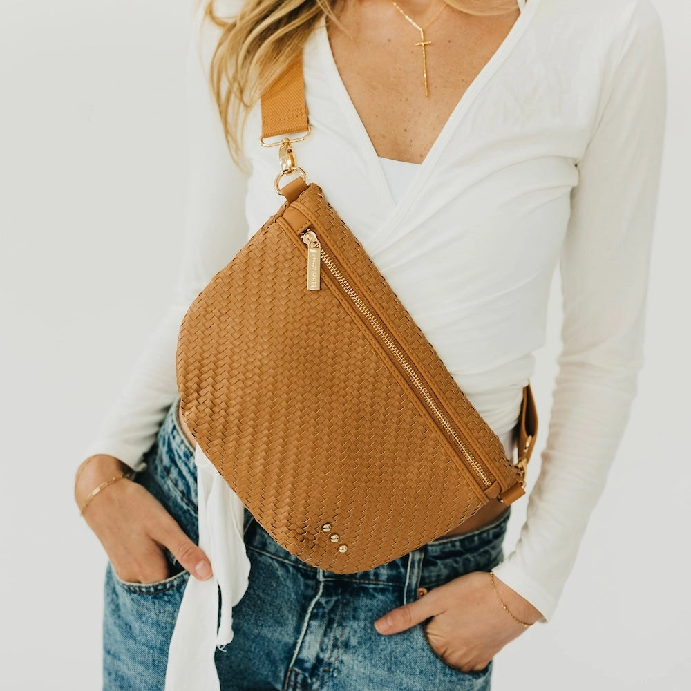 Diagonal Woven Bum Bag