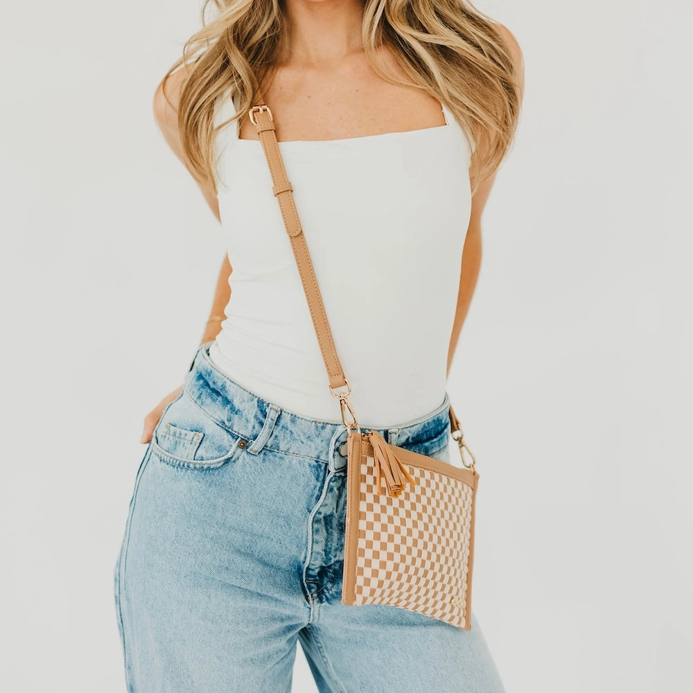 Woven Crossbody and Clutch Bag