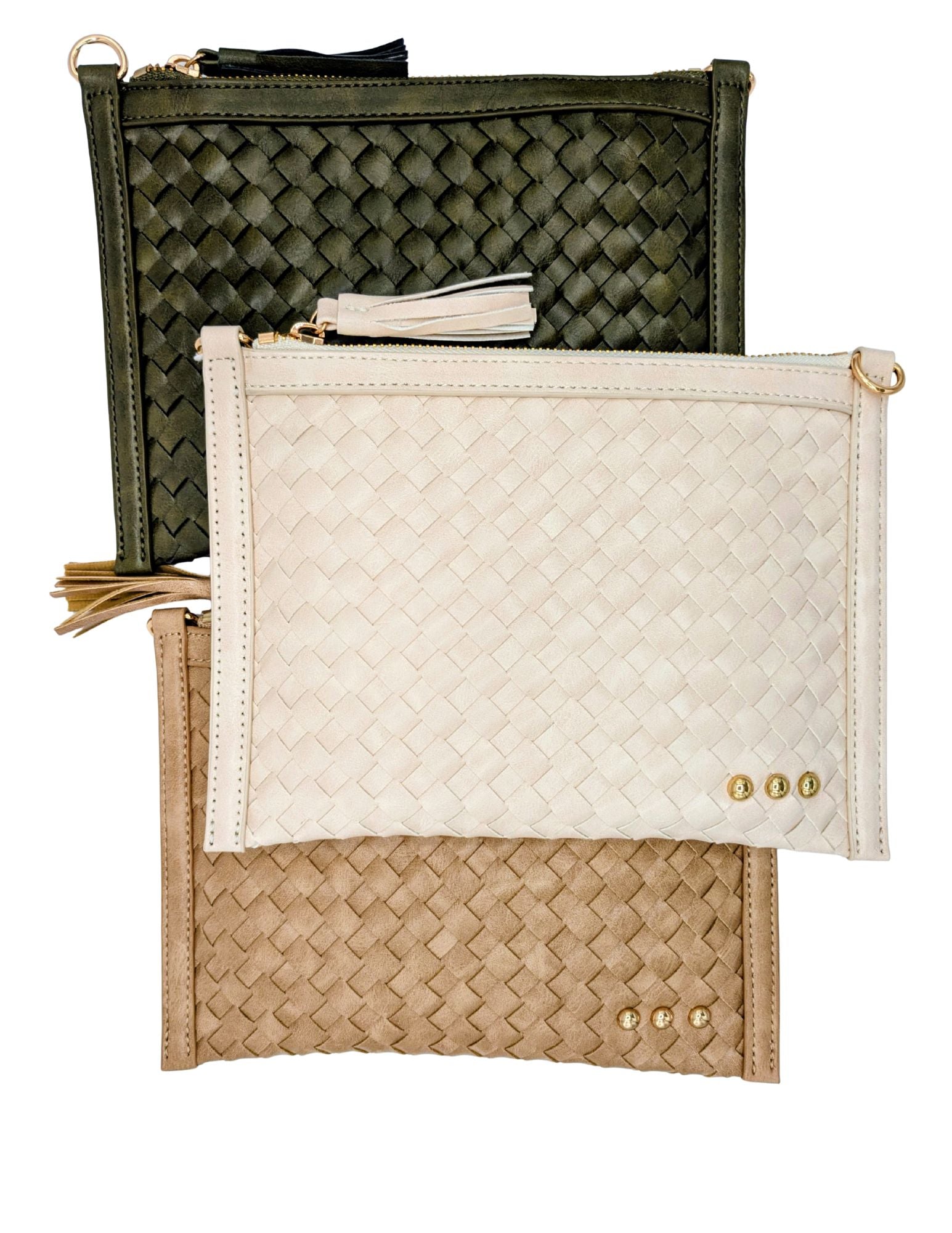 Woven Crossbody and Clutch Bag