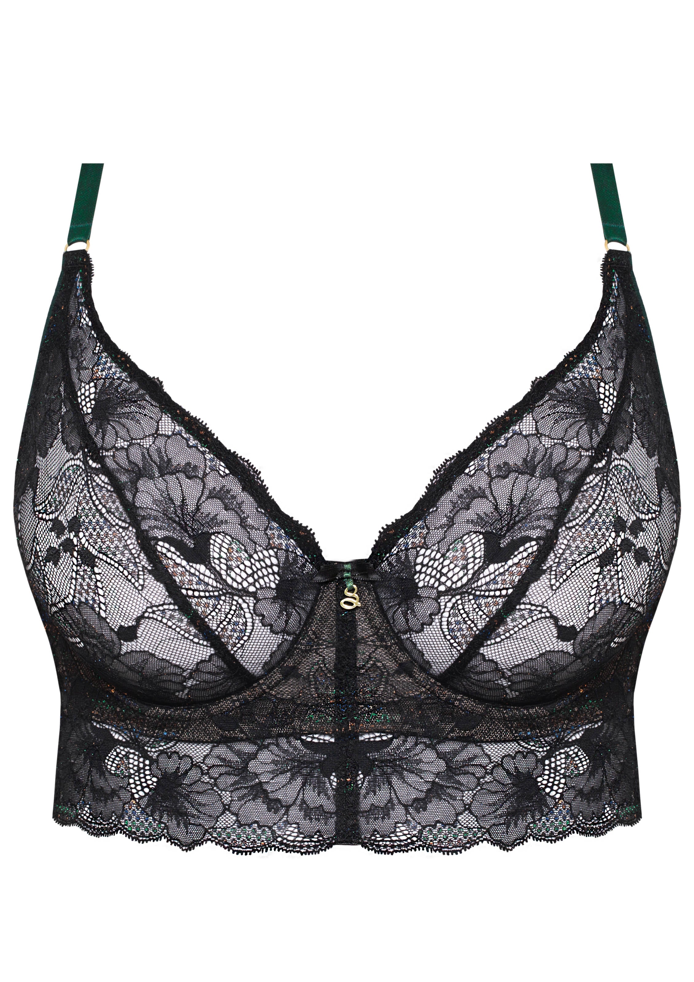 Vanda tourmaline longline lace bra