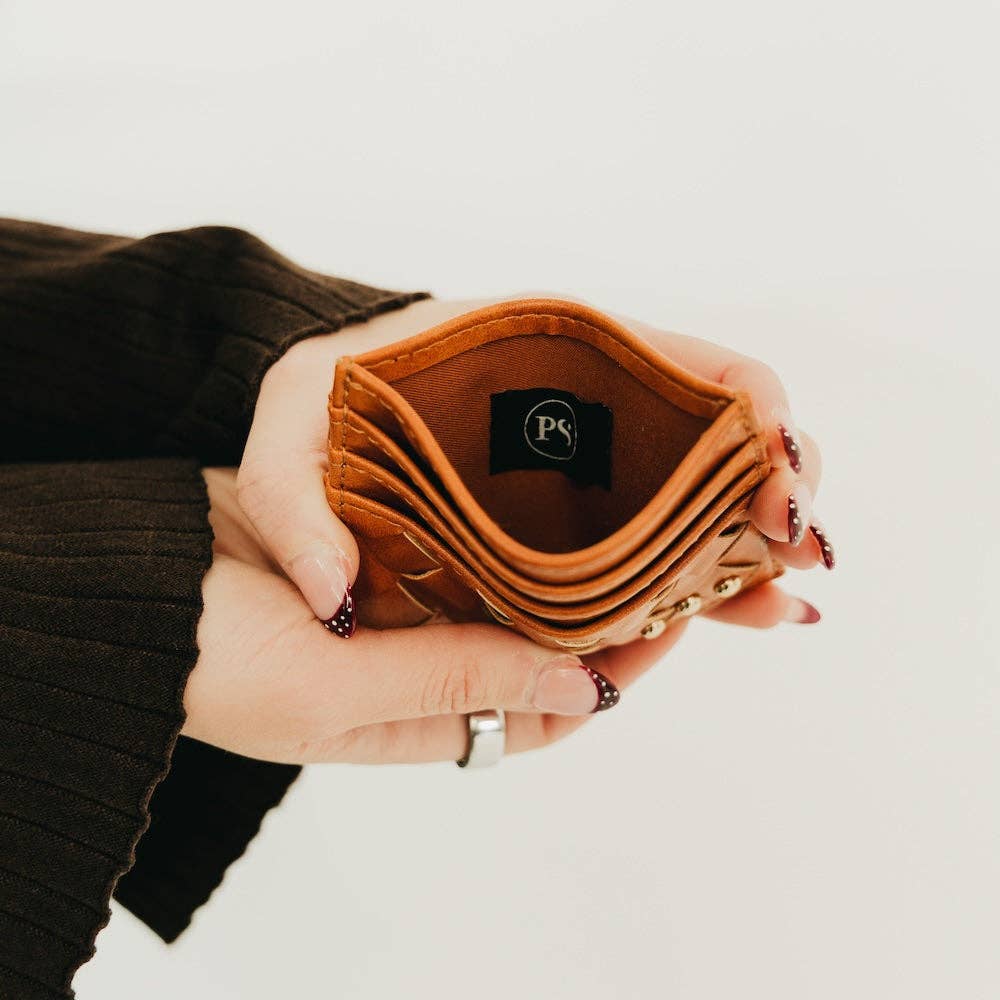 Woven Small Card Holder Wallet