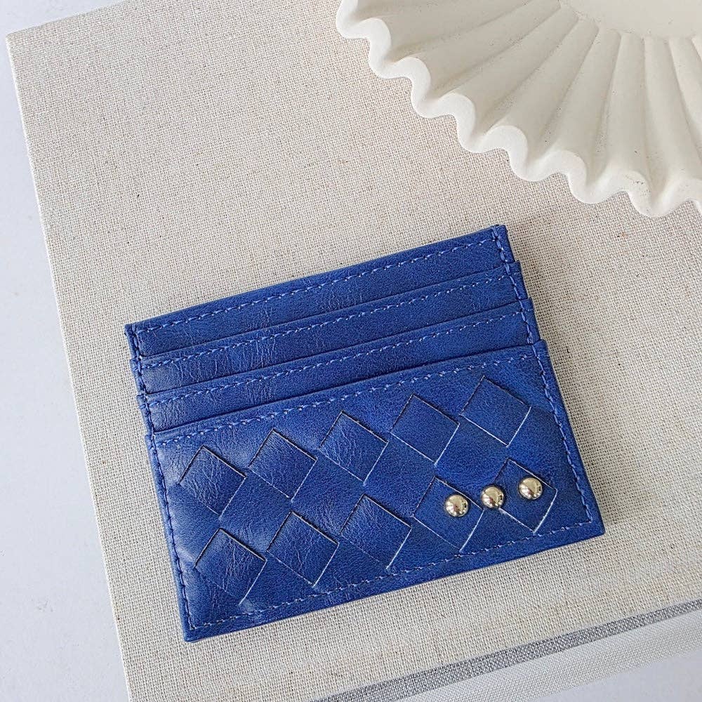 Woven Small Card Holder Wallet