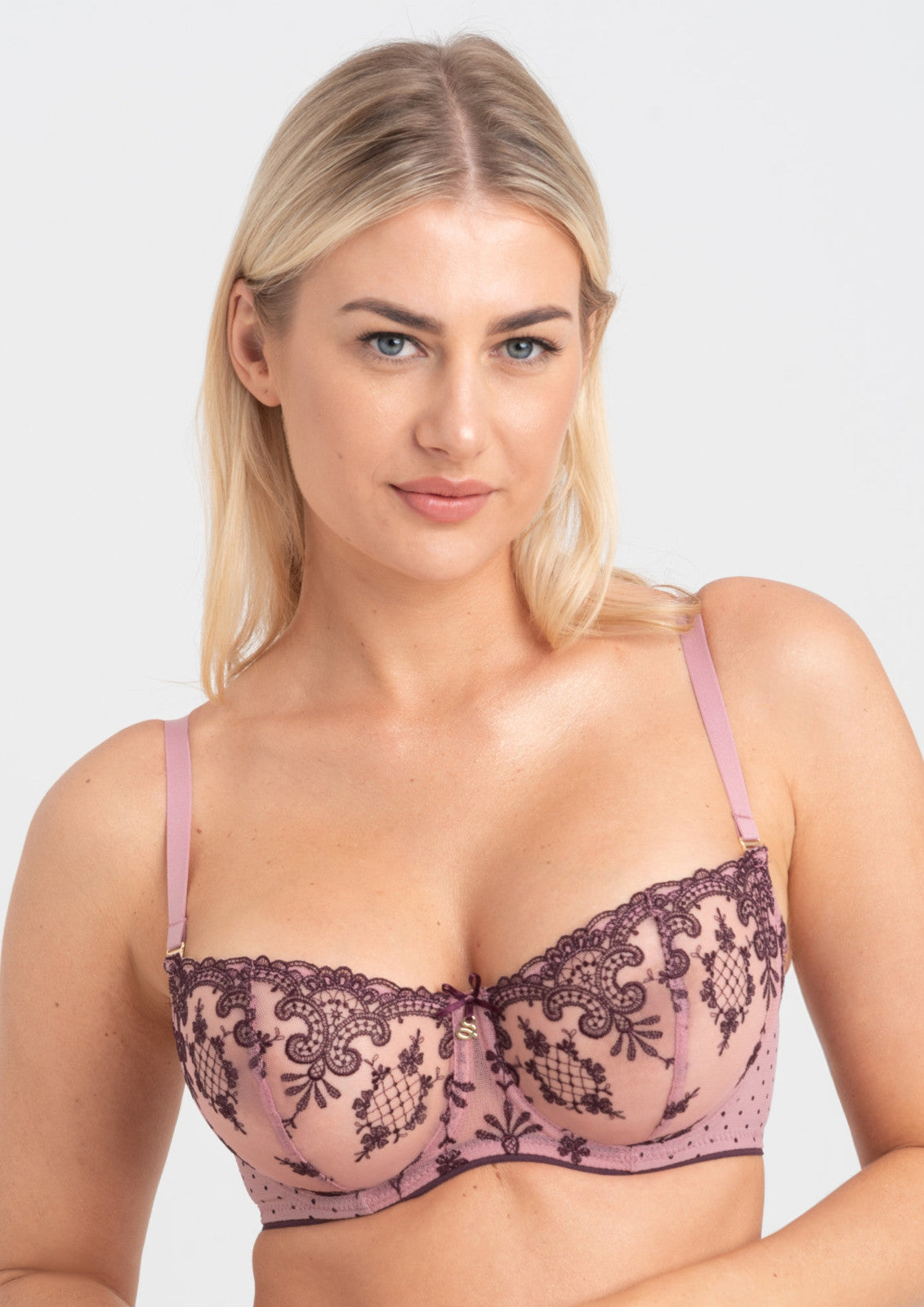 Carmen heather lace bra A142 front