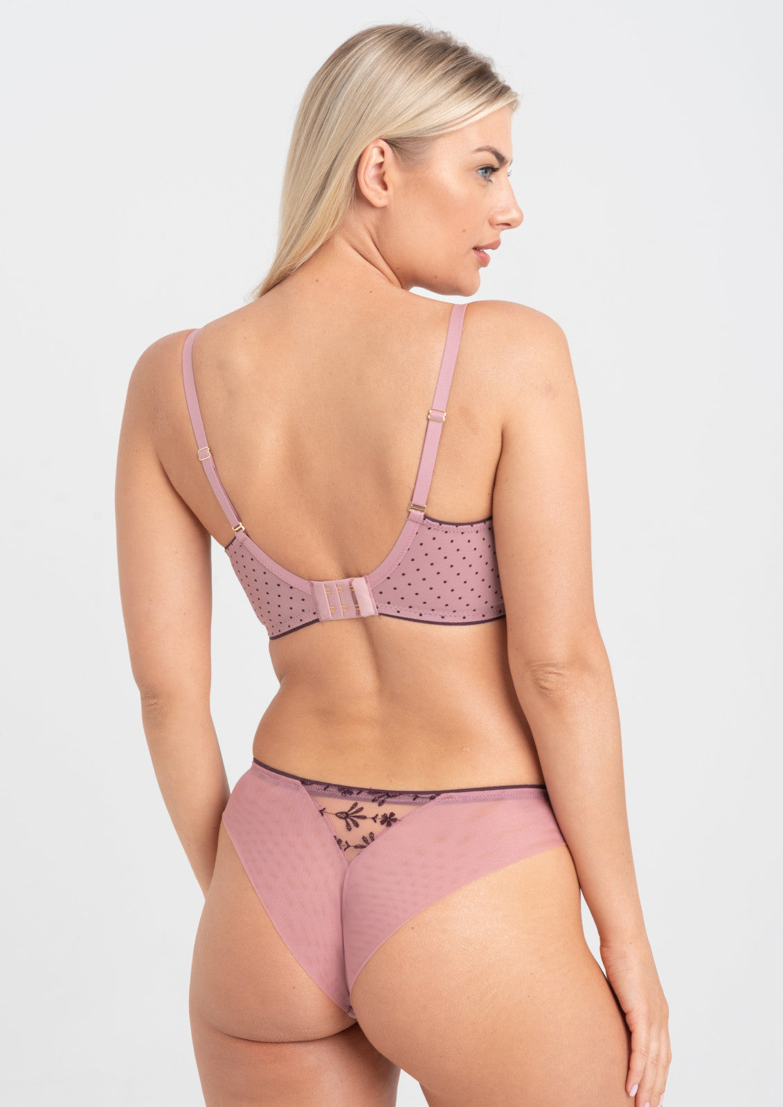 Carmen heather lace bra A142 angle view