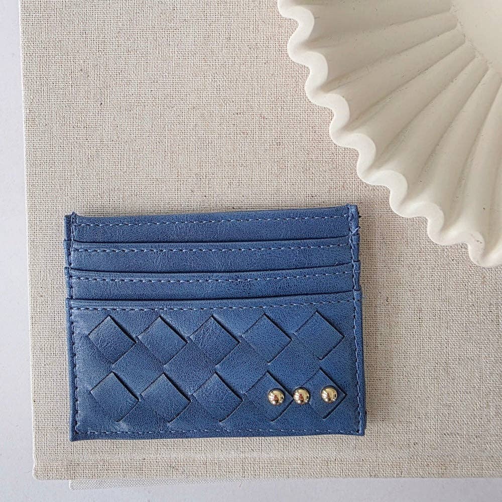 Woven Small Card Holder Wallet
