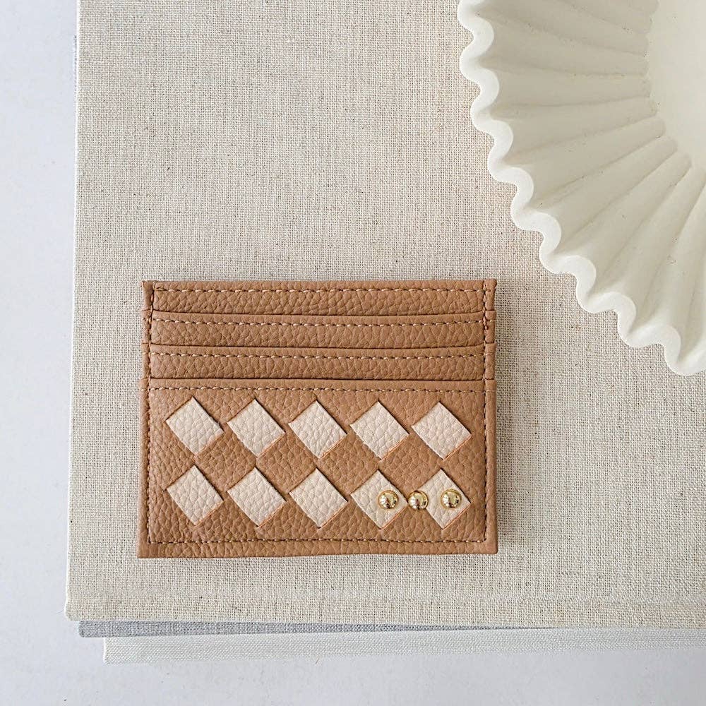 Woven Small Card Holder Wallet