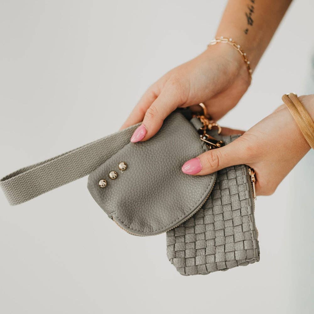 Woven Dual Pouch Wristlet