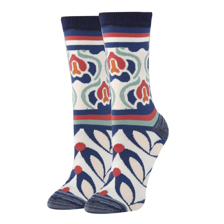 Bamboo Socks Crew- Deco Terra -Women