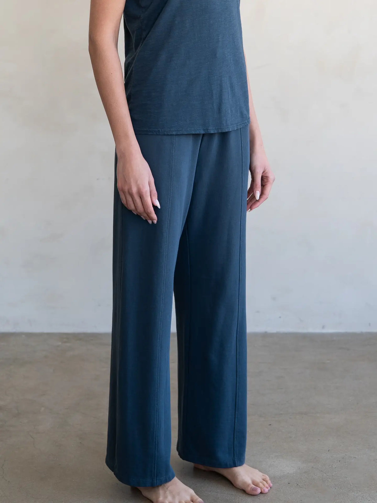 Wide Leg Drawstring Pants 100% cotton