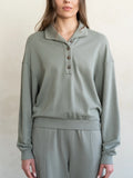 Pullover Sweater with Buttons and Collar