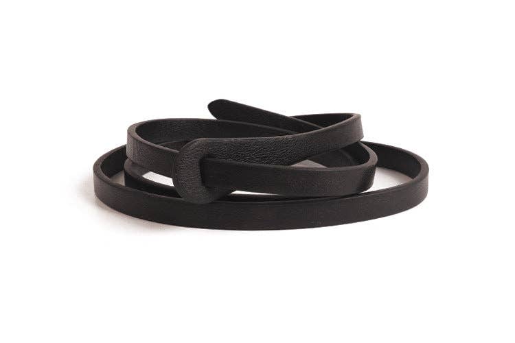 Skinny Vegan Leather Belt
