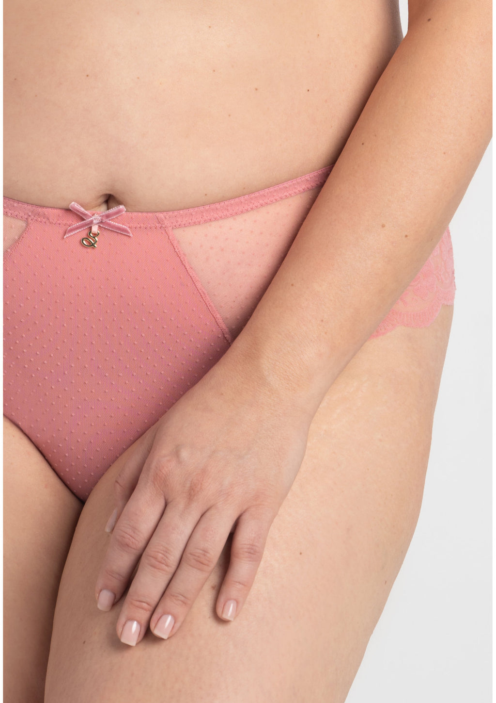 Rose Lace Brief B400