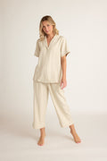 Linen Short Sleeve Button-up Shirt